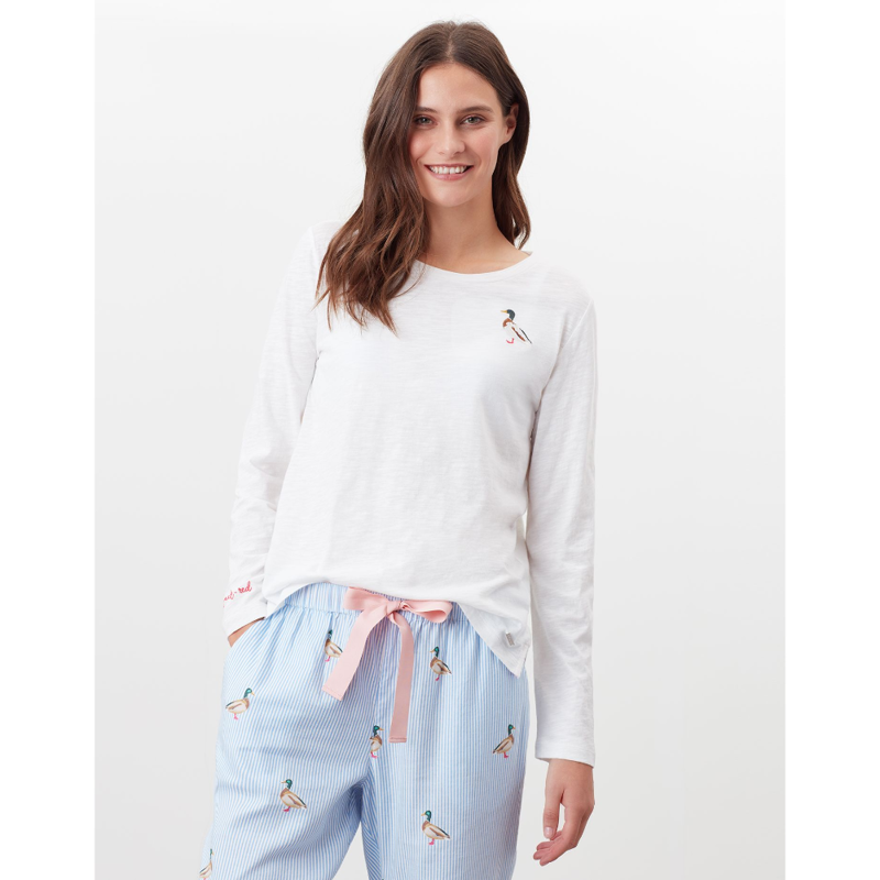 Joules Otilie Long Sleeve T-Shirt - Cream Mallard -1